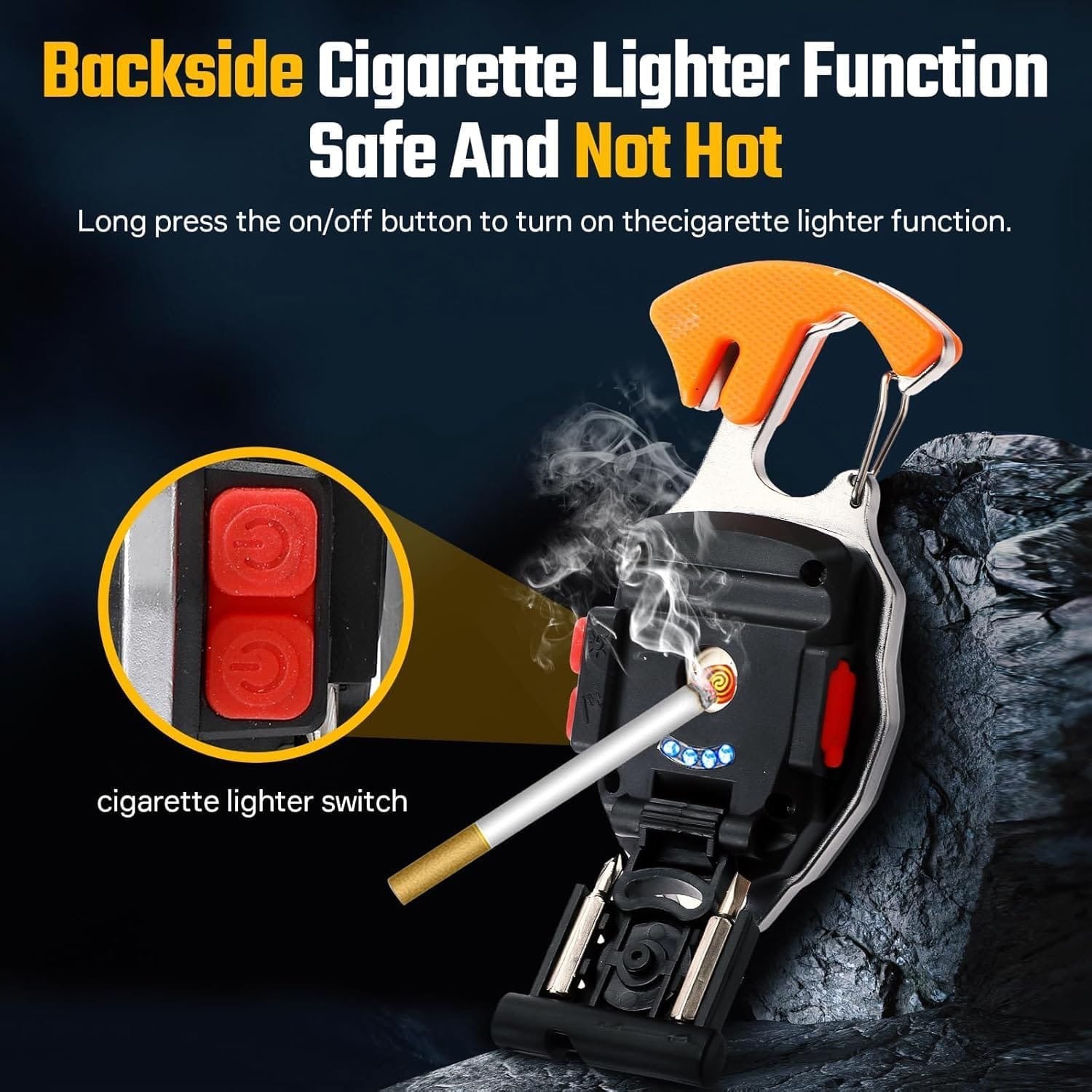 Multifunctional Keychain Lighter, Mini Torch With Cigarette Lighter, USB Rechargeable Flashlight With Screwdriver Multifunctional Keychain Lighter, Mini Torch With Cigarette Lighter, USB Rechargeable Flashlight With Screwdriver